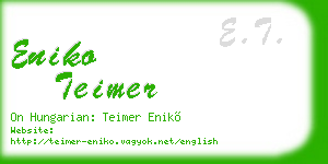 eniko teimer business card